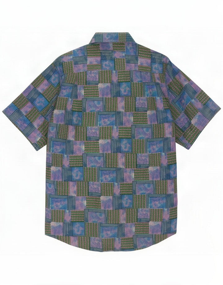 Azzurra Herren Kurzarmhemd Medium Mehrfarbig Patchwork