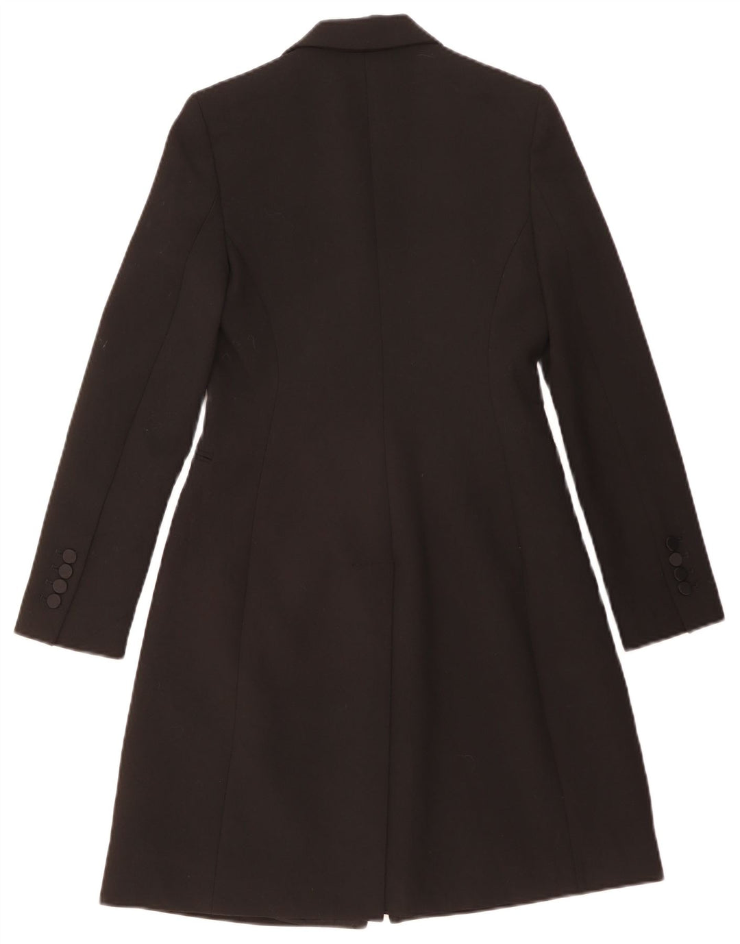 ZARA Damen Zweireihiger Mantel UK 10 Small Schwarz