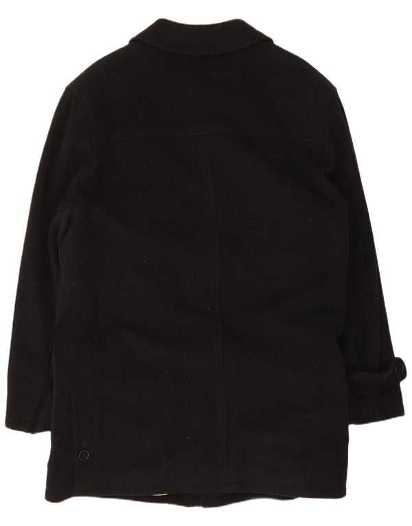 Pierre Cardin Herrenmantel IT 50 Große schwarze Wolle
