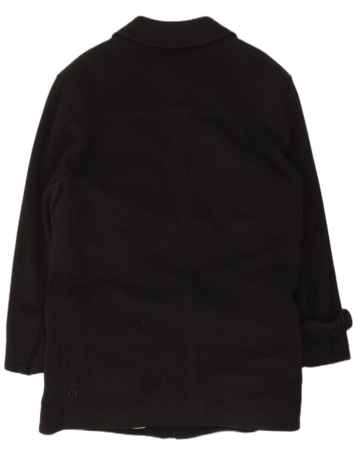 Pierre Cardin Herrenmantel IT 50 Große schwarze Wolle
