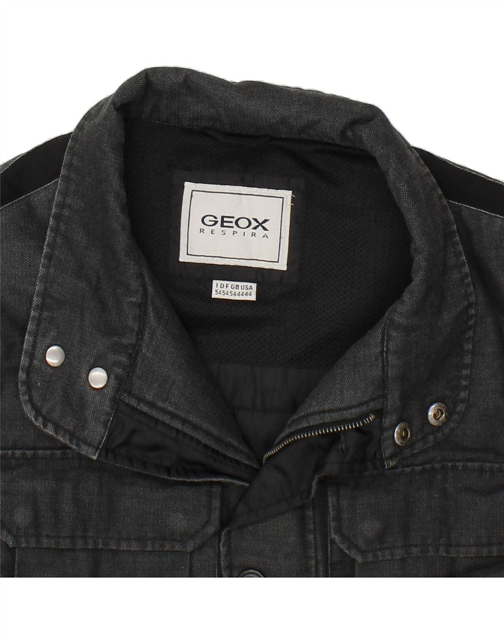 GEOX Herren Respira Mantel UK 44 2XL Grau Polyester