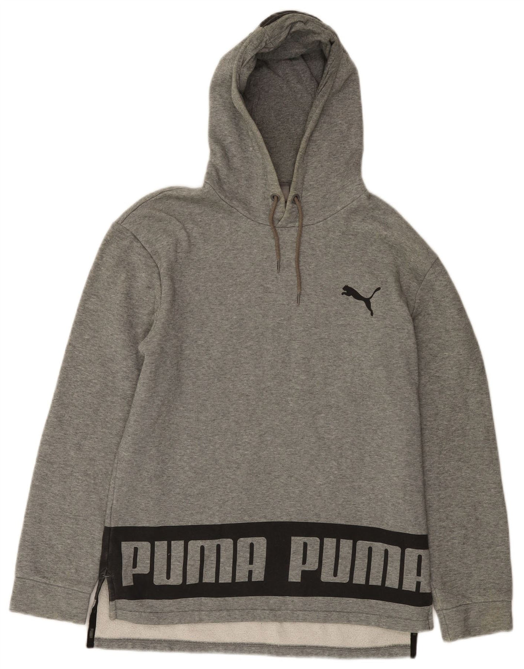 Puma Herren Graphic Hoodie Pullover Kleine graue Colourblock-Baumwolle