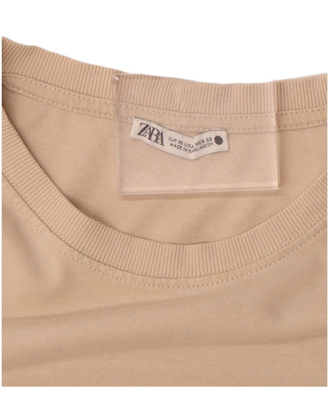 Zara Damen T-Shirt Top UK 18 XL Beige