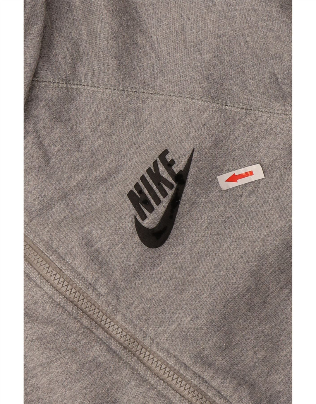 Nike Herren-Kapuzenpullover mit Reißverschluss, groß, grau gefleckte Baumwolle