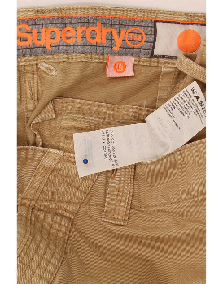 Superdry Herren Cargoshorts 2XL W40 Beige Baumwolle