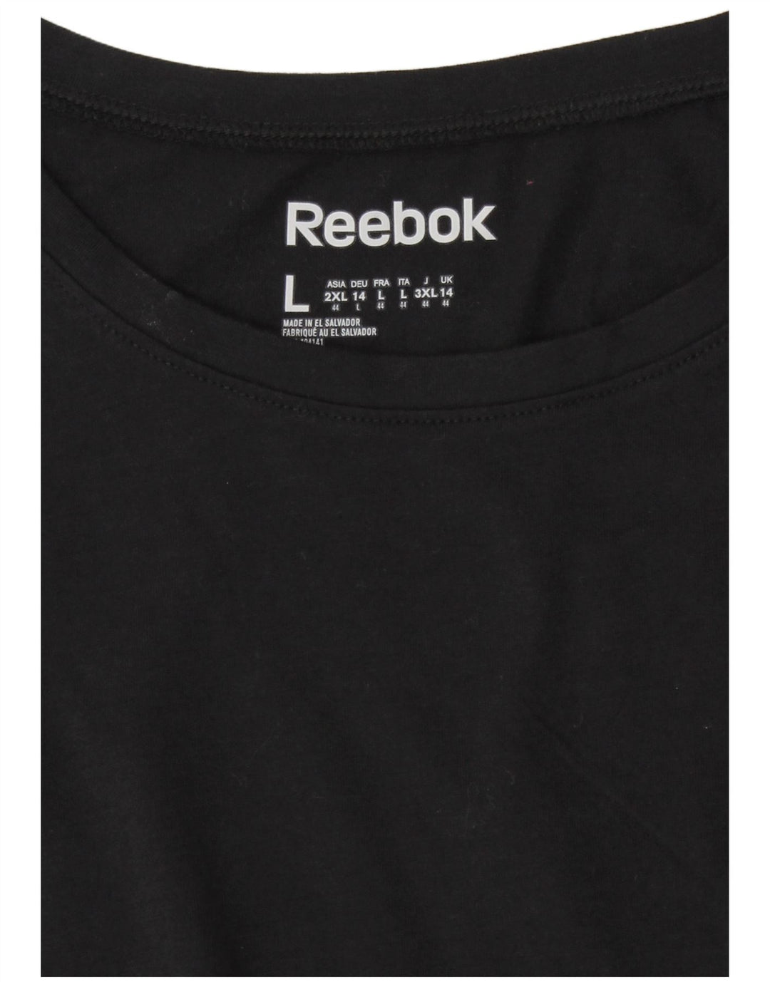 Reebok Damen T-Shirt Top UK 14 Medium Schwarz