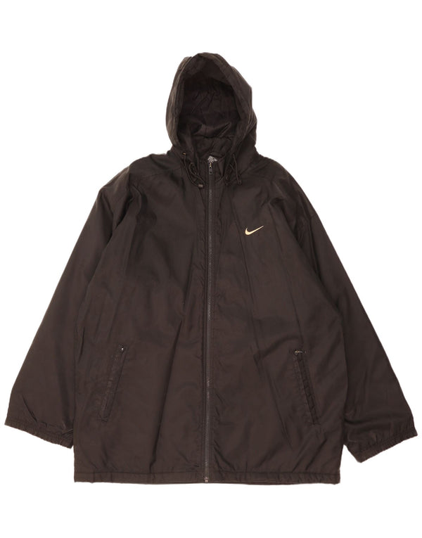 Nike Herren Graphic Hooded Windbreaker Jacke UK 42/44 Large Schwarz Polyester