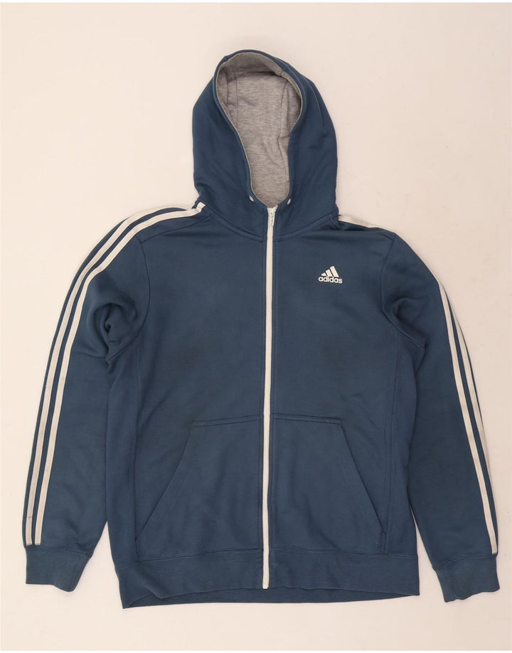 Adidas Herren Climalite Zip Hoodie Pullover Großes Marineblaues Polyester