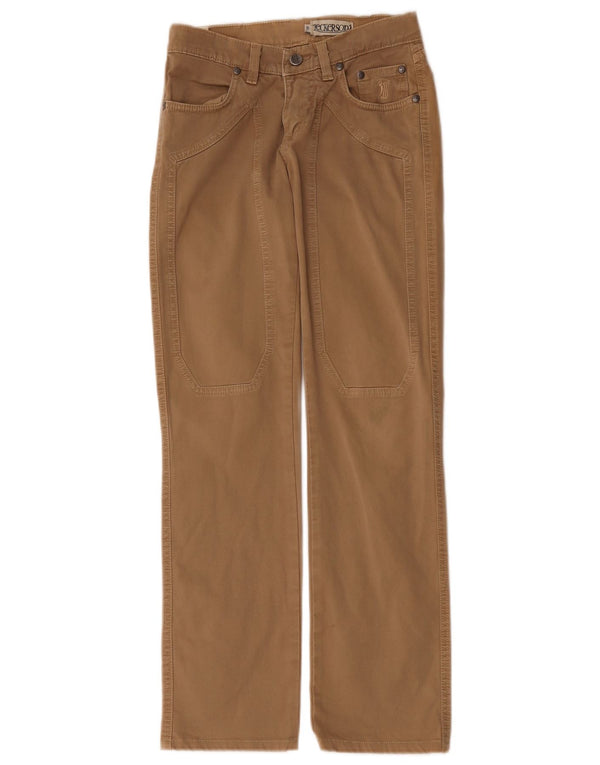 Jeckerson Damen-Freizeithose, gerade, W25, L29, braun, Baumwolle