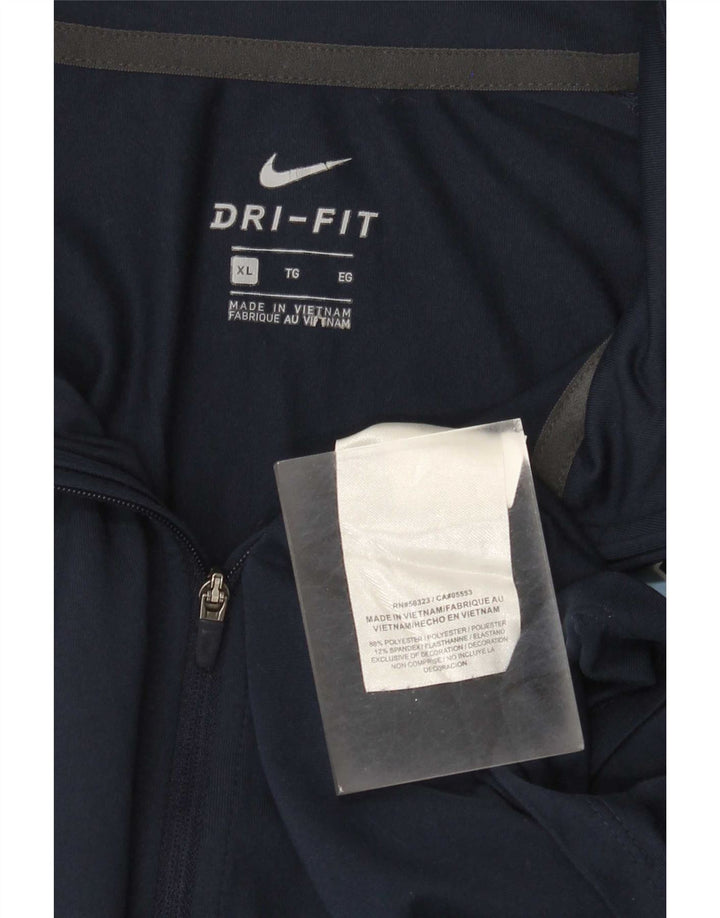 Nike Herren Dri Fit Graphic Pullover-Trainingsanzug mit Reißverschluss, XL, Marineblau