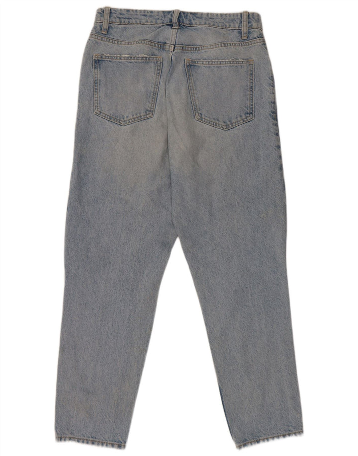 Zara Damen Distressed Tapered Jeans EU 40 Medium W30 L27 Blaue Baumwolle