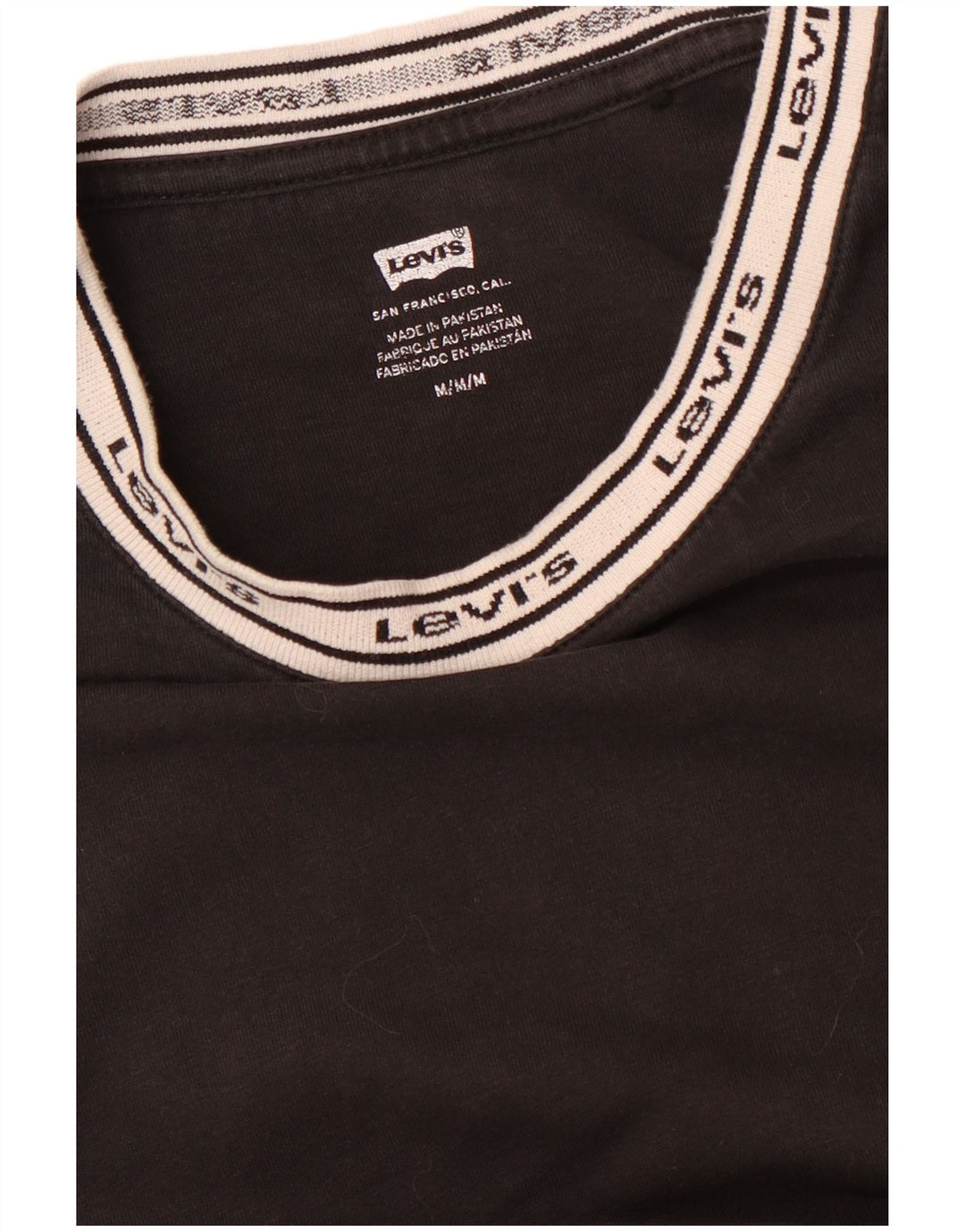 LEVI'S Damen Grafik-T-Shirt-Oberteil UK 14 Medium Schwarz