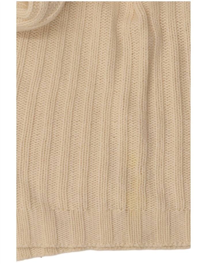 Massimo Dutti Damen Ärmelloser Rollkragenpullover Pullover UK 12 Mittelbeige