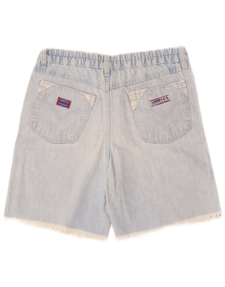 VINTAGE Boys Denim Shorts 13-14 Years W28 Blue