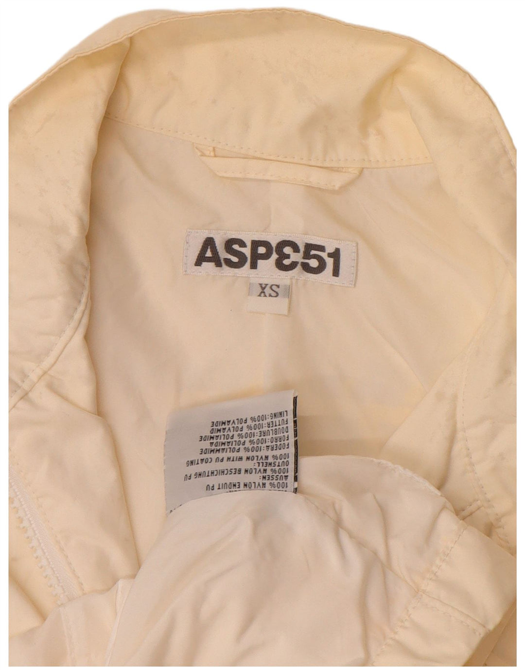 Vintage Damen Utility Jacke UK 6 XS Beige Nylon
