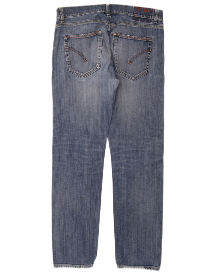 Dondup Herren Straight Jeans W34 L31 Blaue Baumwolle
