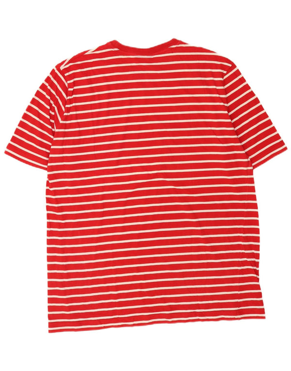 Paul & Shark Herren T-Shirt Top 2XL Rote Nadelstreifen Baumwolle