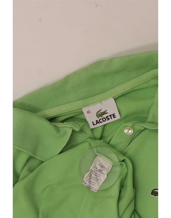 Lacoste Damen-Poloshirt, Größe 40, mittelgrüne Baumwolle