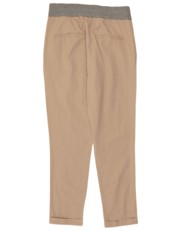 Schmale Chino-Hose für Damen von Zara, Größe S, W26, L27, Beige, Colourblock-Baumwolle
