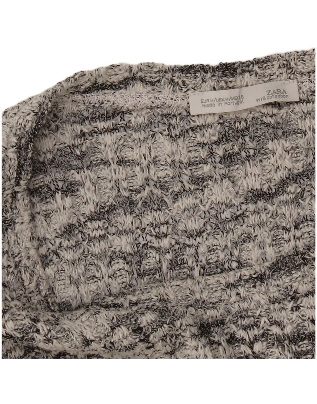 Übergroßer Damen-Pullover mit U-Boot-Ausschnitt von Zara, Gr. 14, Mittelgrau