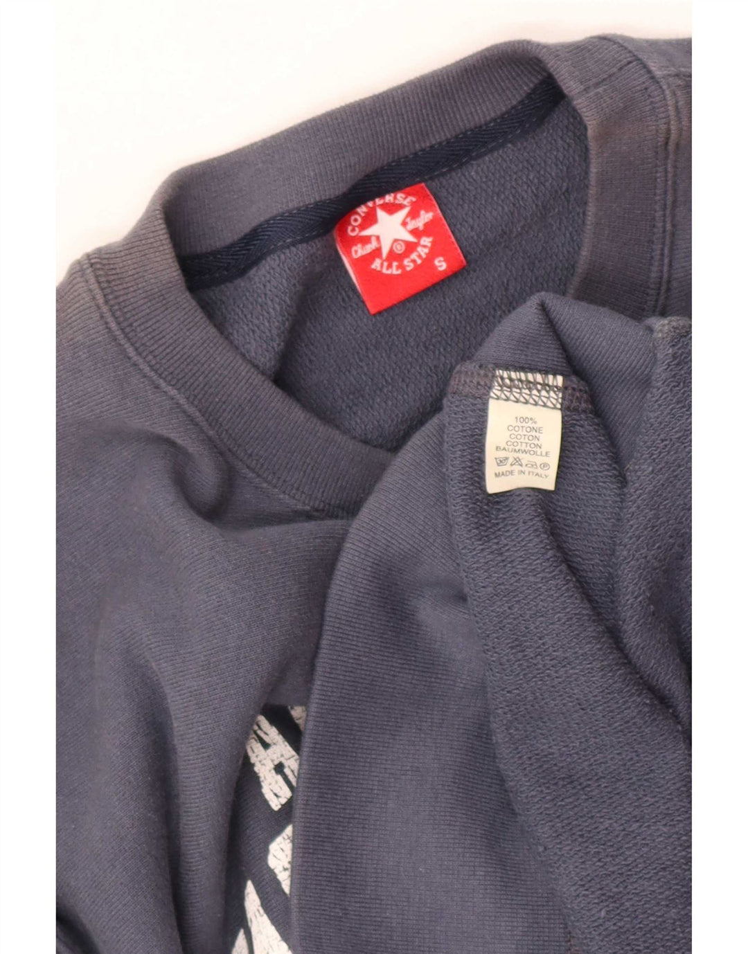 Converse Herren-Sweatshirt mit Grafik, klein, Marineblau, Baumwolle