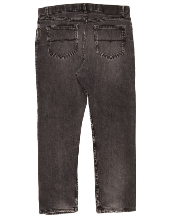 Marks & Spencer Herren Tapered Jeans W36 L29 Graue Baumwolle