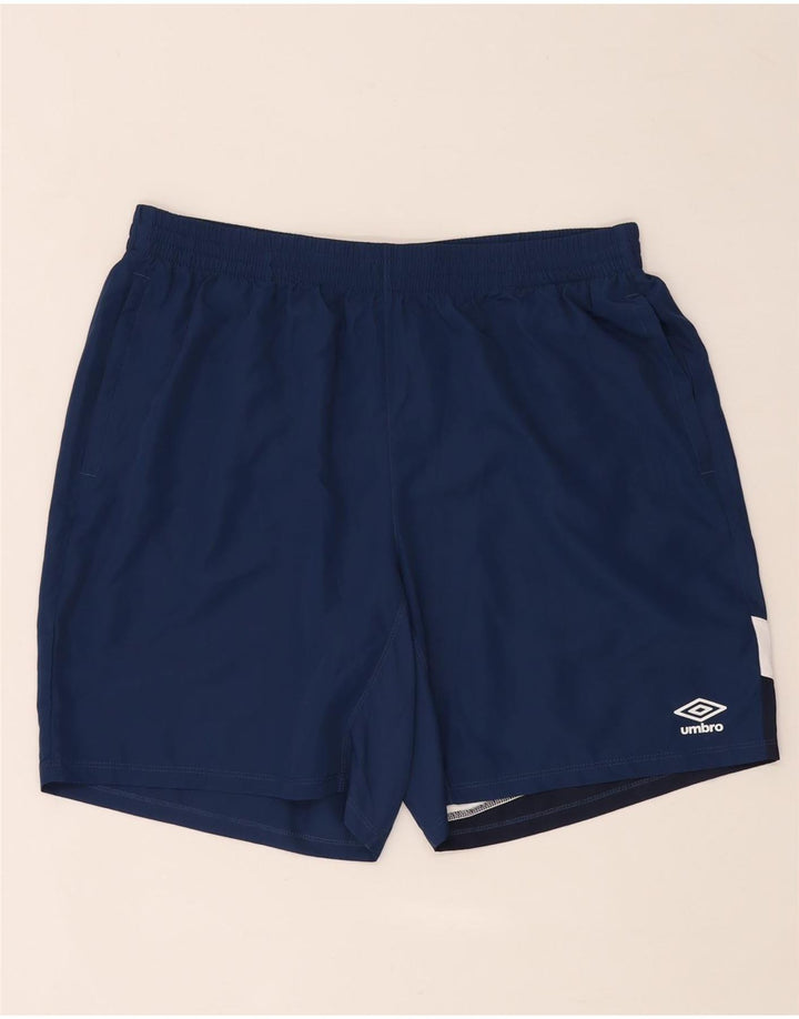 Umbro Herren Sportshorts XL Marineblau Colourblock Polyester