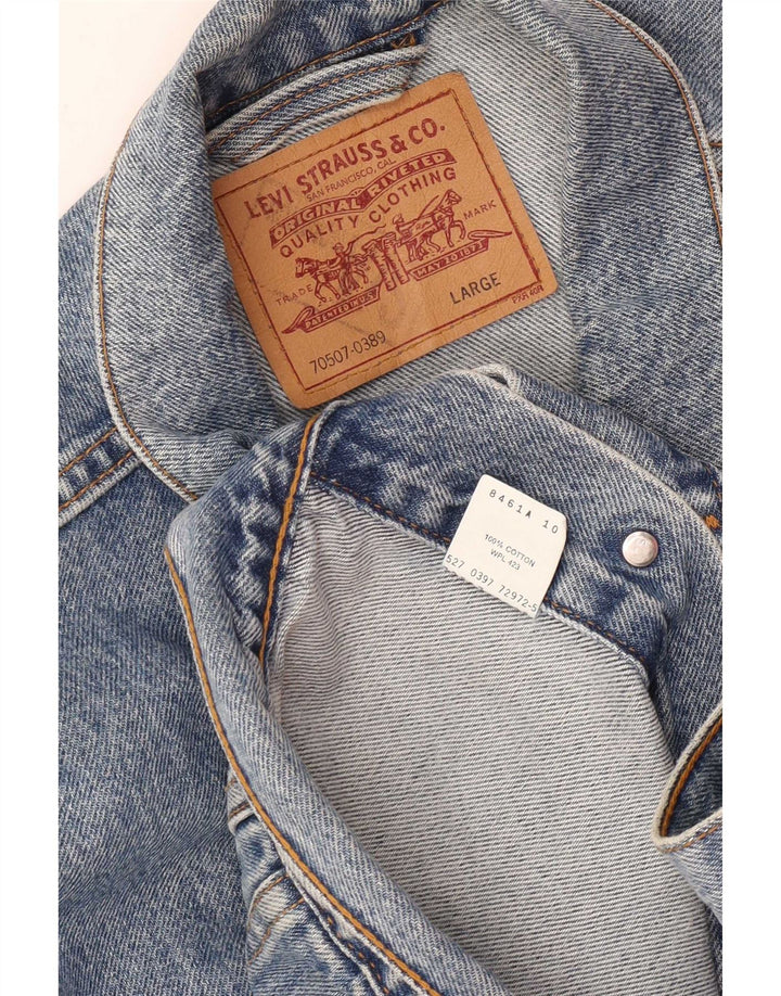 Levi's Herren Jeansjacke UK 40 Large Blau Baumwolle