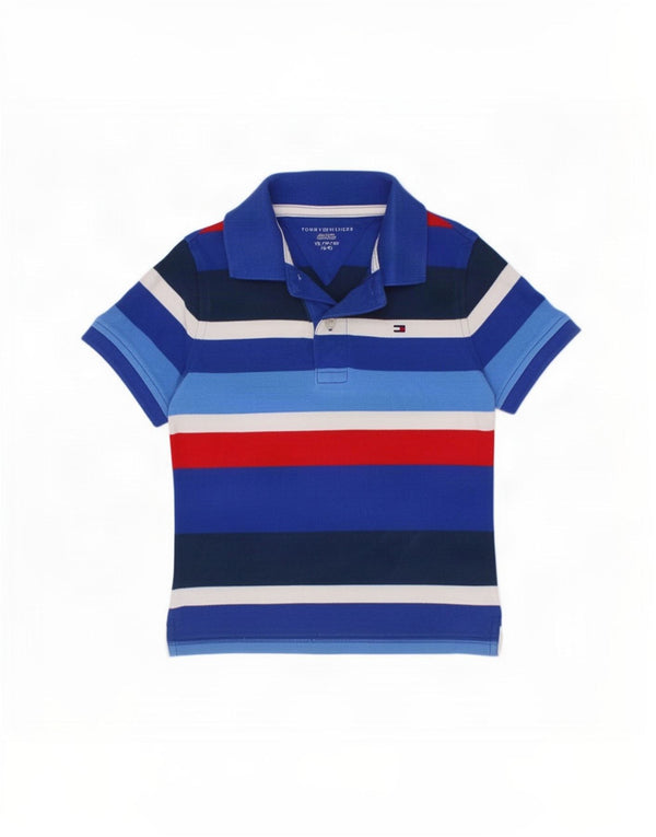 Tommy Hilfiger Poloshirt für Jungen, 4–5 Jahre, XS, blau gestreift, Baumwolle