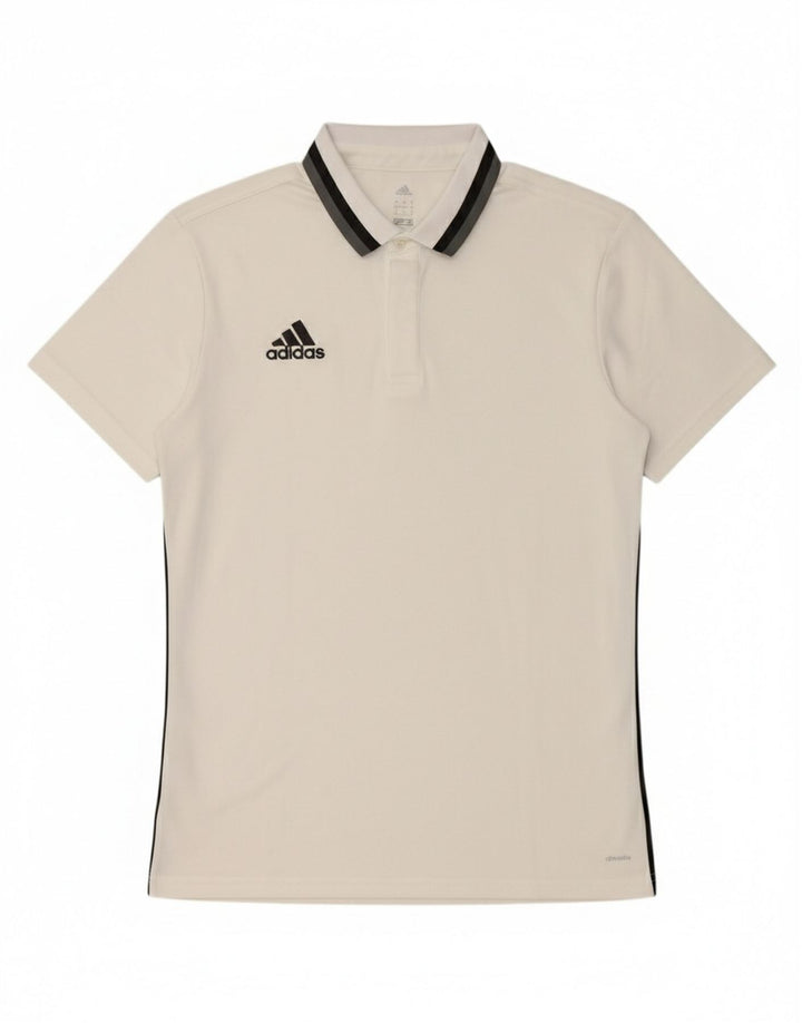 Adidas Herren Climalite Poloshirt, großes weißes Polyester