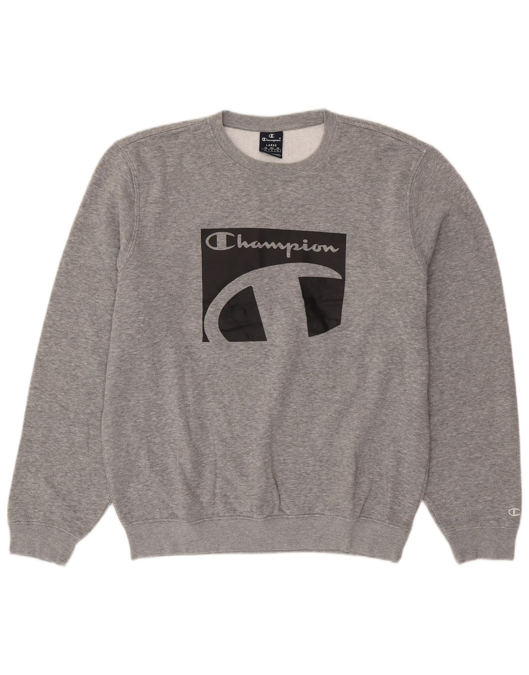 CHAMPION Herren-Sweatshirt mit Grafik, groß, aus grauer Baumwolle