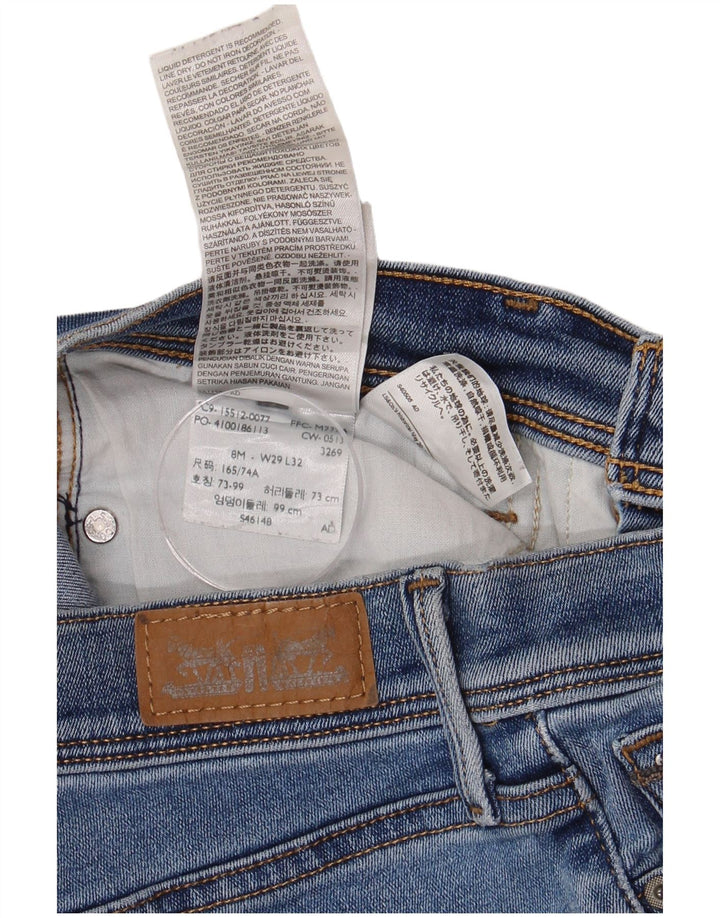 LEVI'S Damen Bootcut-Jeans US 8 Medium W29 L32 Blaue Baumwolle