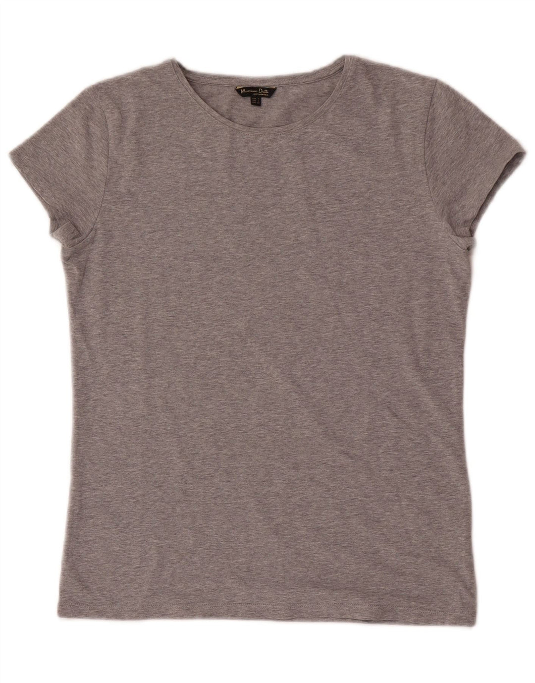 Massimo Dutti Damen T-Shirt Top UK 14 Large Grau meliert