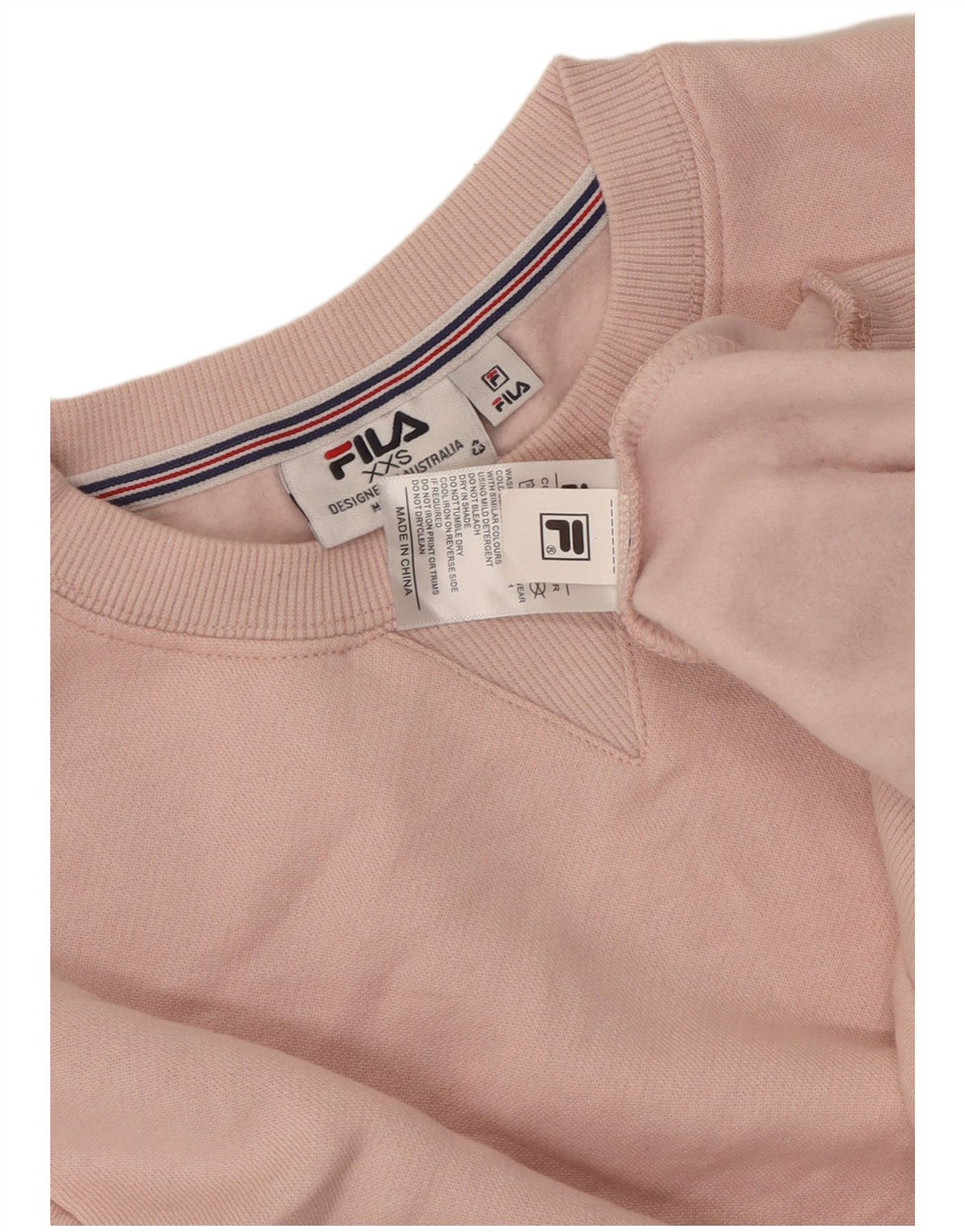 Fila Damen Übergroßer Sweatshirt-Pullover UK 2 2XS Rosa Baumwolle