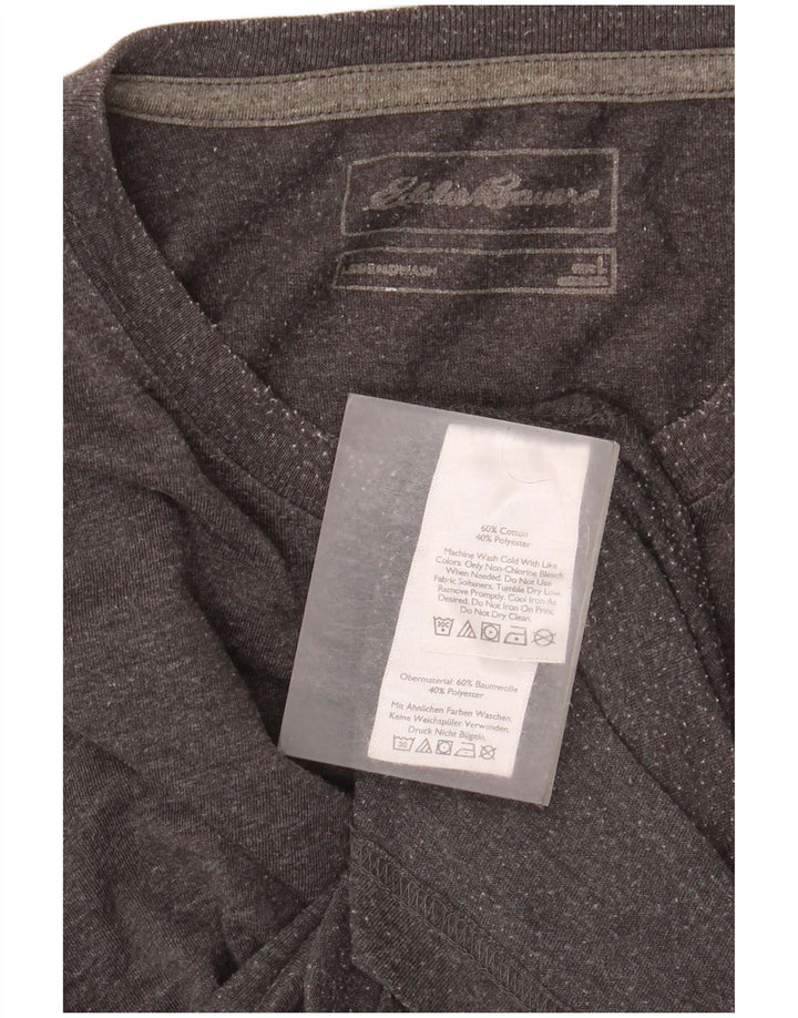 Eddie Bauer Herren T-Shirt Top Large Grau Baumwolle