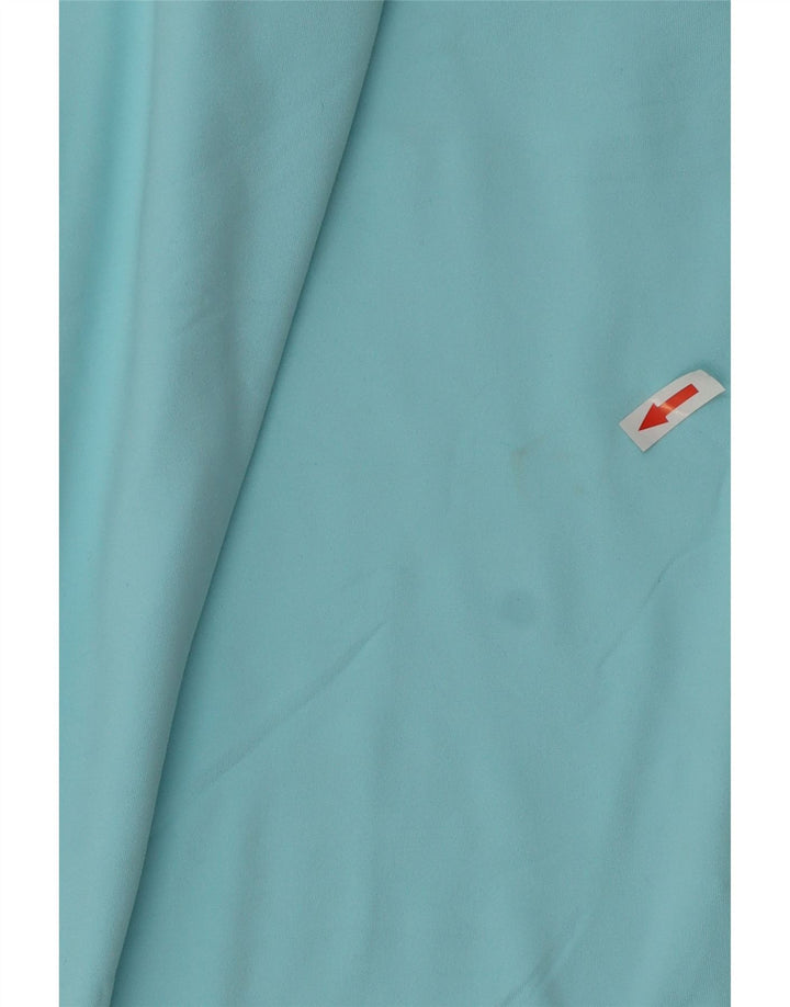 NIKE Damen Dri Fit Kapuzenoberteil Langarm UK 10 Small Blau Polyester