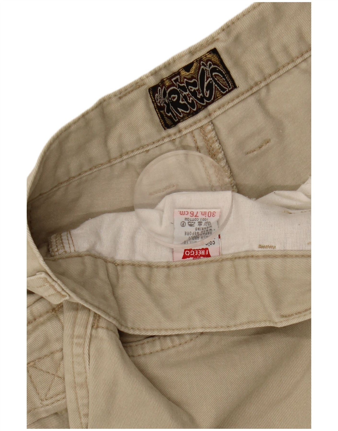 FREEGO Herren Cargoshorts W30 Mittelbeige Baumwolle