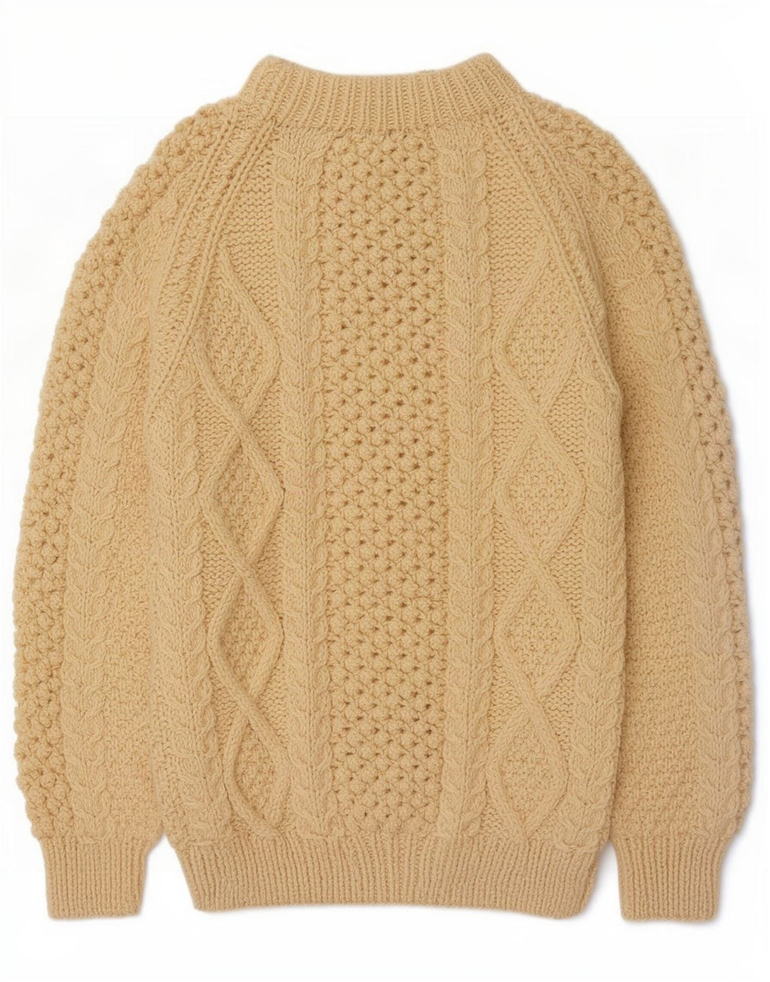 Vintage Herren Rollkragenpullover Pullover Groß Off White