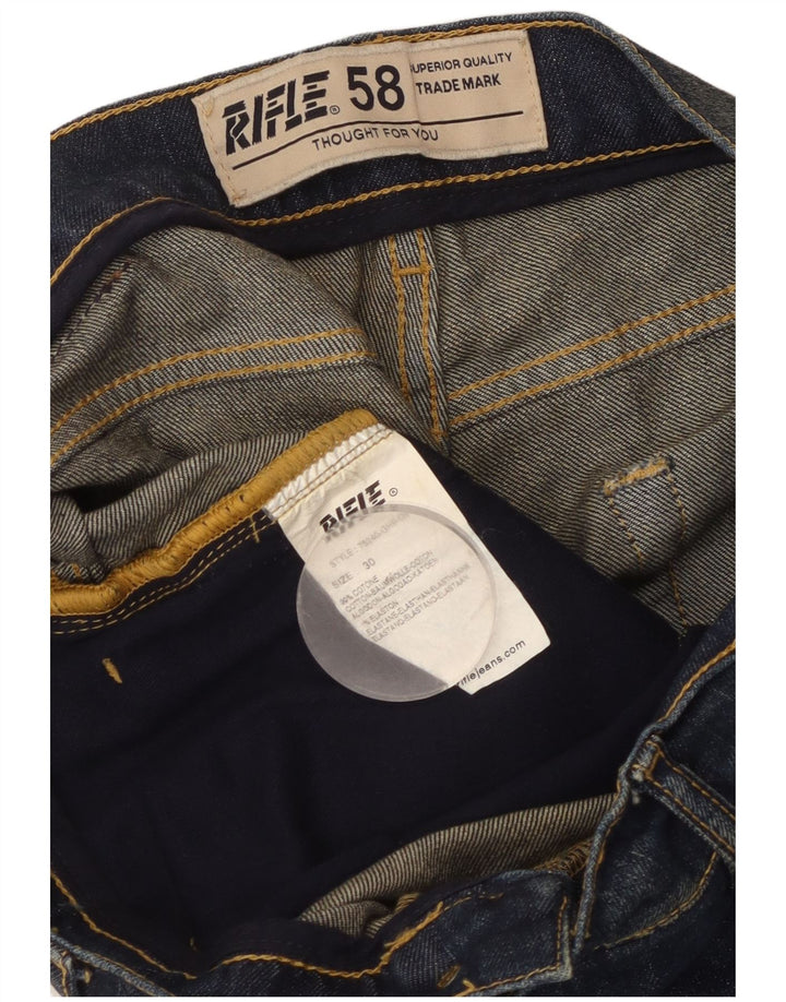 Rifle Herren-Crop-Jeans, W30 L25, marineblaue Baumwolle
