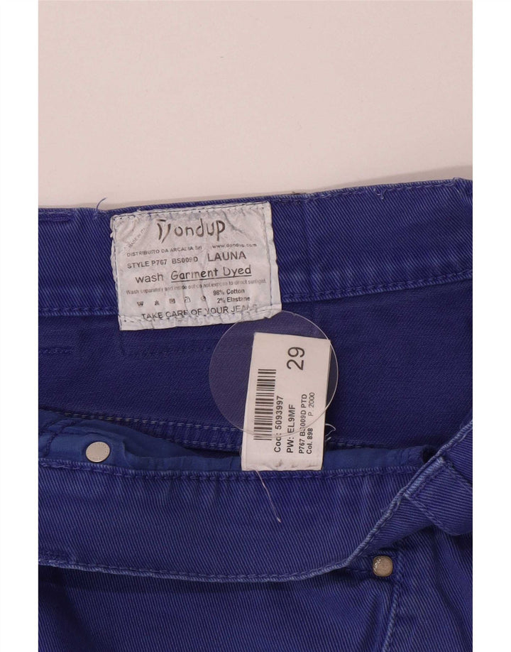 Dondup Damen-Jeansshorts mit normaler Passform, UK 12, Mittel W29, Blau, Baumwolle