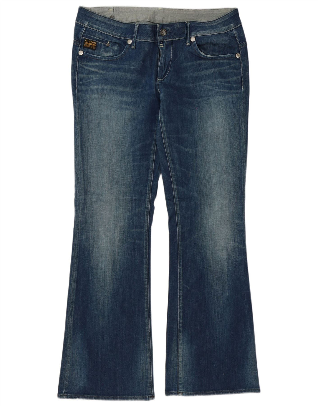G-Star Damen Schlagjeans W33 L32 Blaue Baumwolle