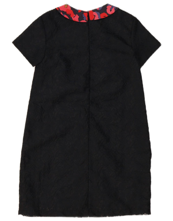 Catimini Basic-Kleid für Mädchen, 11–12 Jahre, schwarzes Blumenmuster, Polyester
