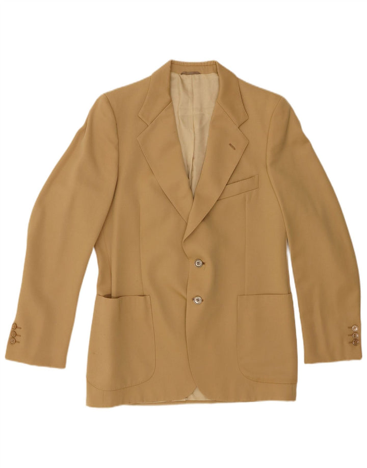 Vintage Herren 2-Knopf-Blazerjacke IT 50 Large Beige