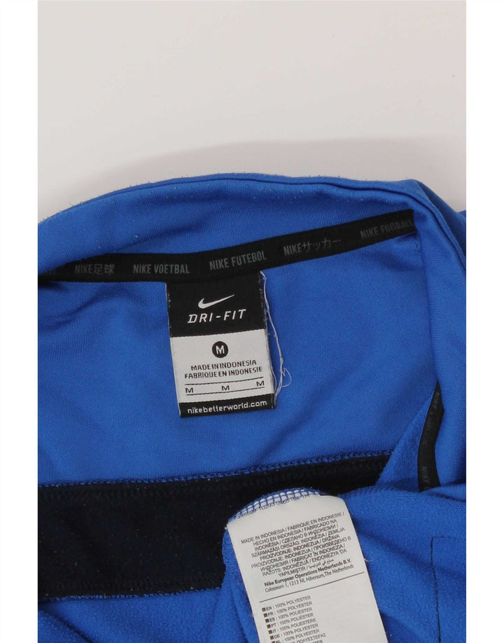 Nike Herren Dri Fit Graphic Pullover-Trainingsanzugoberteil Mittelblauer Farbblock