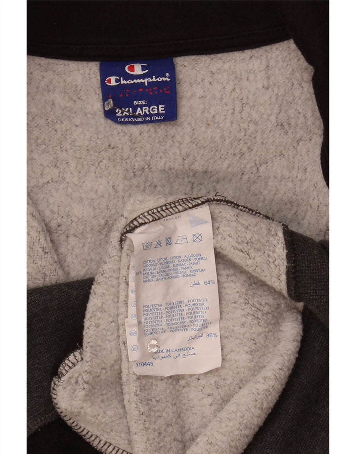 Champion Herren-Trainingsanzug-Oberteil, Jacke, 2XL, grau gefleckte Baumwolle