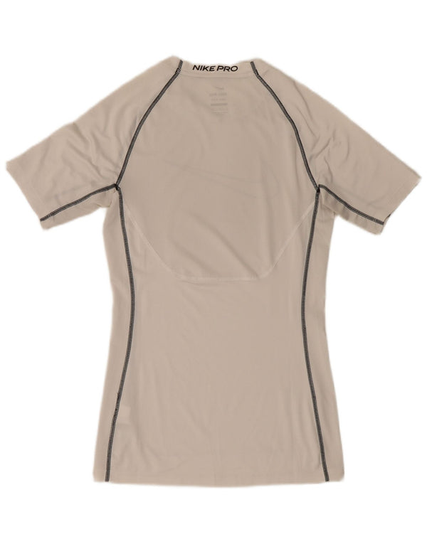 Nike Herren Dri Fit Graphic T-Shirt Top Small Weiß Polyester