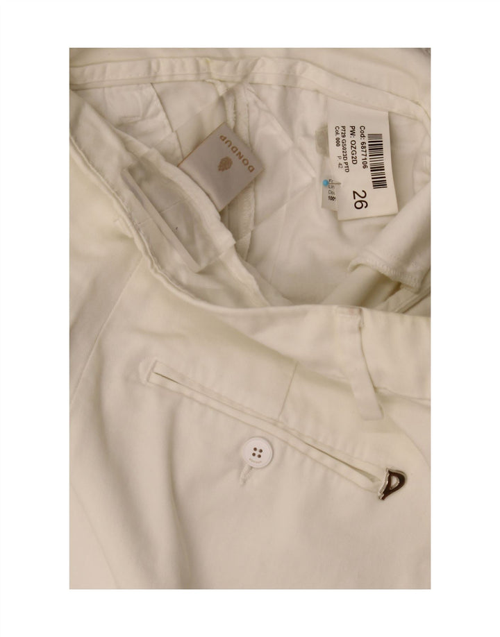 Dondup Slim Chino-Hose für Damen, W26, L27, weiße Baumwolle