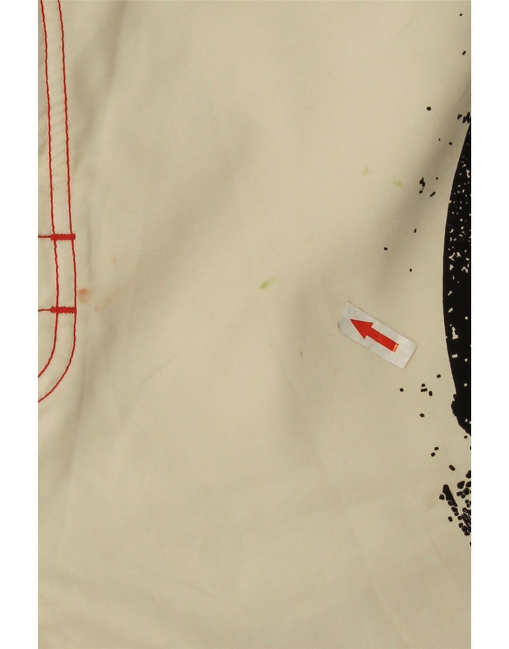 Quiksilver Herren-Badeshorts mit Grafik, groß, weißes Farbblock-Polyester