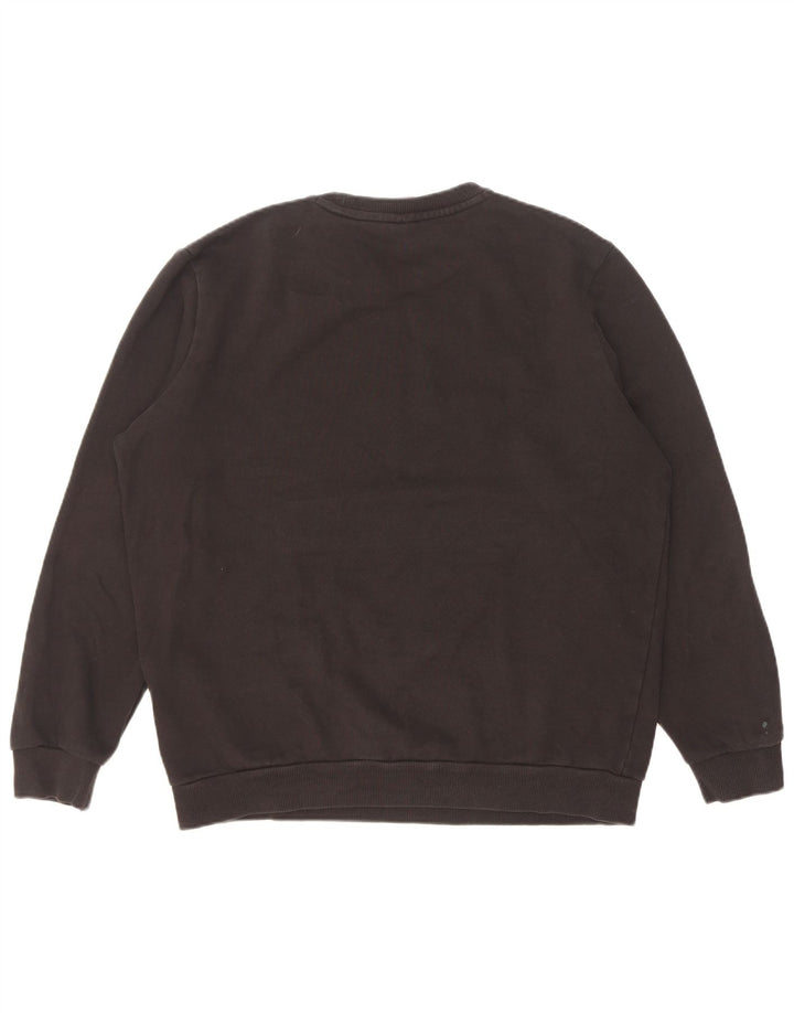Puma Herren Grafik-Sweatshirt-Pullover aus mittelschwarzer Baumwolle
