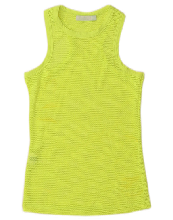 Zara Damen Weste Top UK 12 Mittelgrünes Polyamid